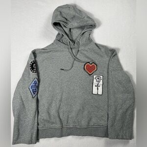 Opening Ceremony Women’s Sorority Patch Hoodie Gray Large